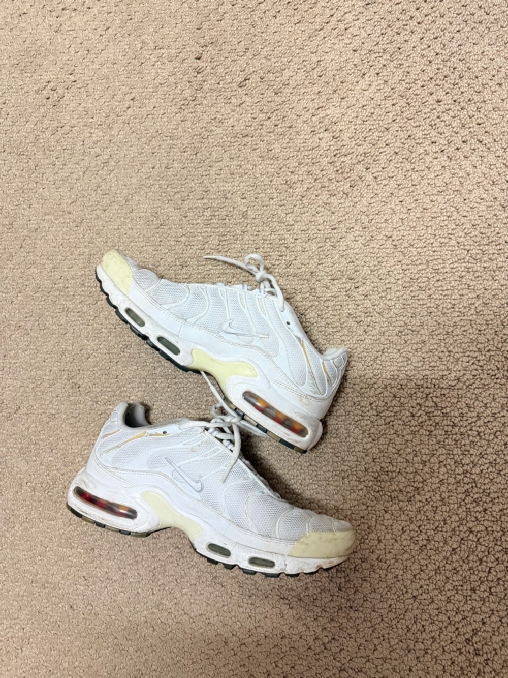 Nike White and Cream Air Max Low-Top Sneakers